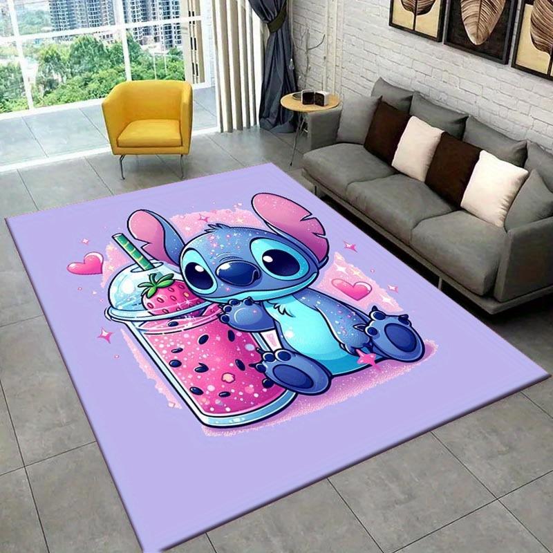1pc Stitch Pattern Area Rug Soft Flannel Floor Mat for Living Room,Office,Bedroom and Carpet