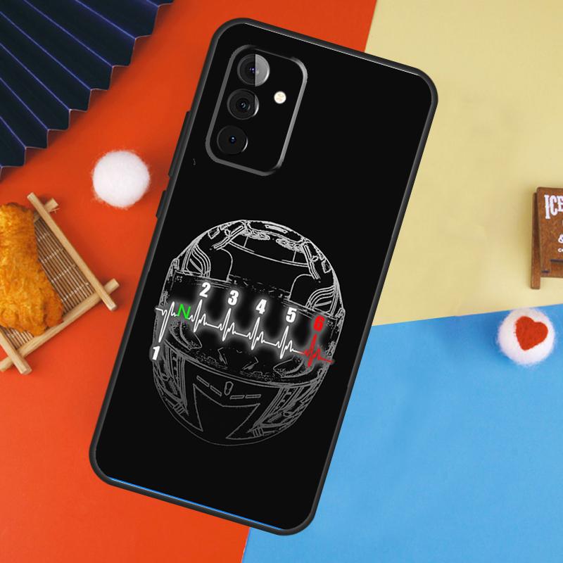 Motorcycle Gear Case For Samsung Galaxy A14 A34 A54 A55 A35 A15 A73 A53 A33 A23 A13 A12 A32 A52 A51 Cover