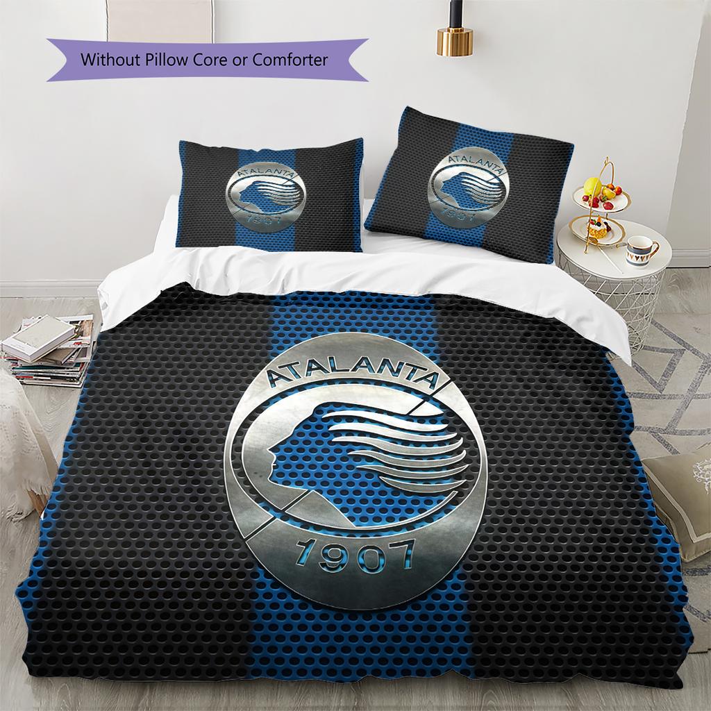 Biancheria da letto con motivo logo Atalanta BC Decorazione per la casa Regalo di compleanno (1 * copripiumino + 2 * federa, senza nucleo)