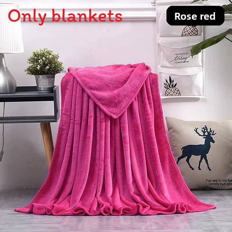 Simple Oversized Solid Color Soft Plush Blanket For Napping Sofa And Use Bedroom