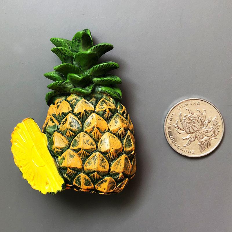 Creative 3D Fresh Fruit Refrigerator  Magnetic Stickers Magnetic Food Room Decoration Pineapple Lemon Cherry Fridge Magnets Gift