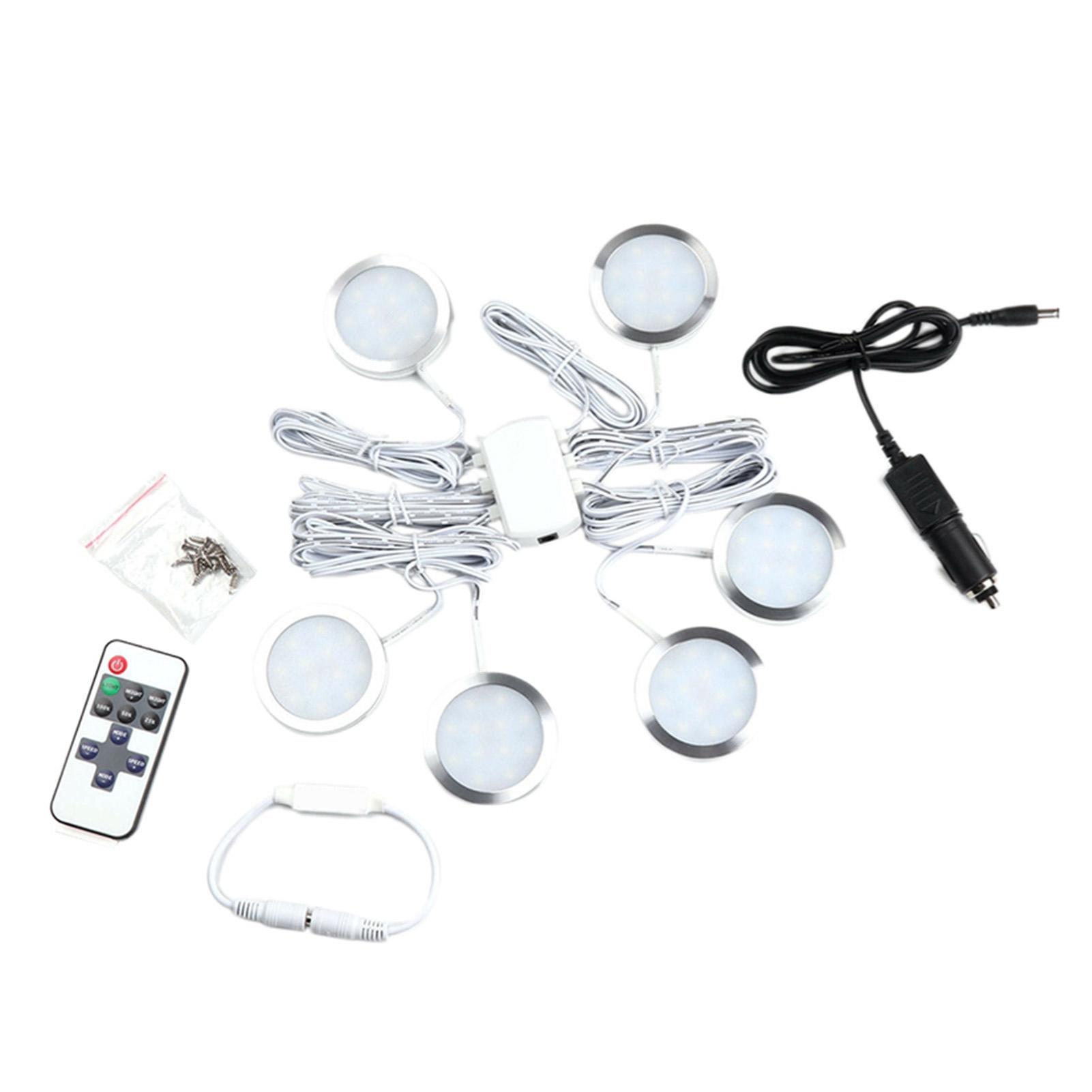 

6 Pack Interior LED Spot Lights 12V LED Recessed Downlight Ceiling Fixture Dimmable Replacement for Caravan Motorhome Light серый