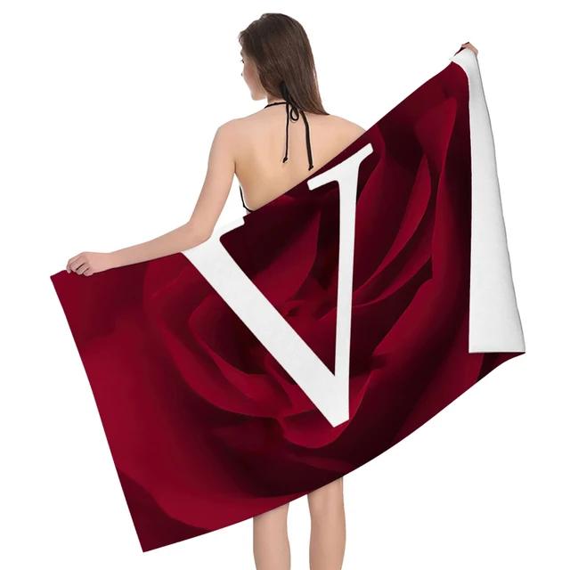 Home bath towels for the body towels bathroom letters and flower quick drying microfiber beach towel man and women large sports