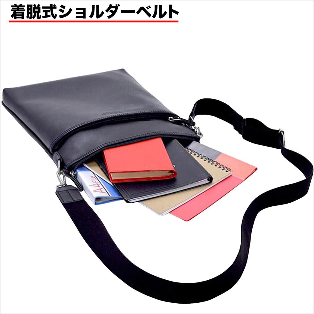 Geantă de umăr verticală pentru dosar A4 fabricată în producția Toyooka Takehachi set 2 benzi cablu tm0737 bărbați, compatibil, 360g, Japonia, + Shin,