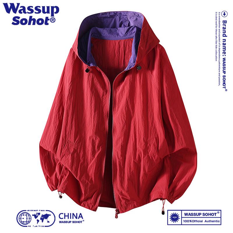 Wassup Sohot Men s Lightweight Sun Protection Hooded Jacket XL