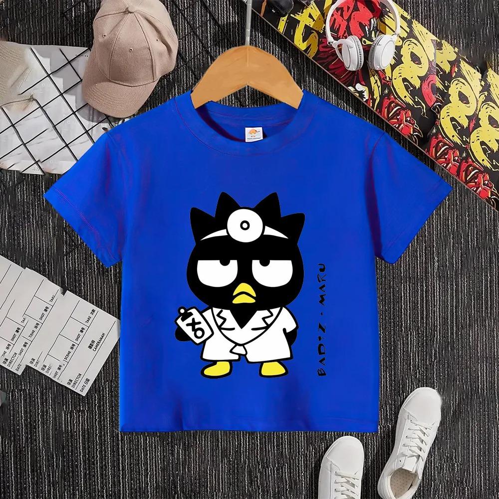 Bad Badtz Maru Children T-shirt Boy Girl Kids Tee Shirts 100% Cotton Cartoon Anime Children's Clothes Top Summer Short Sleeve