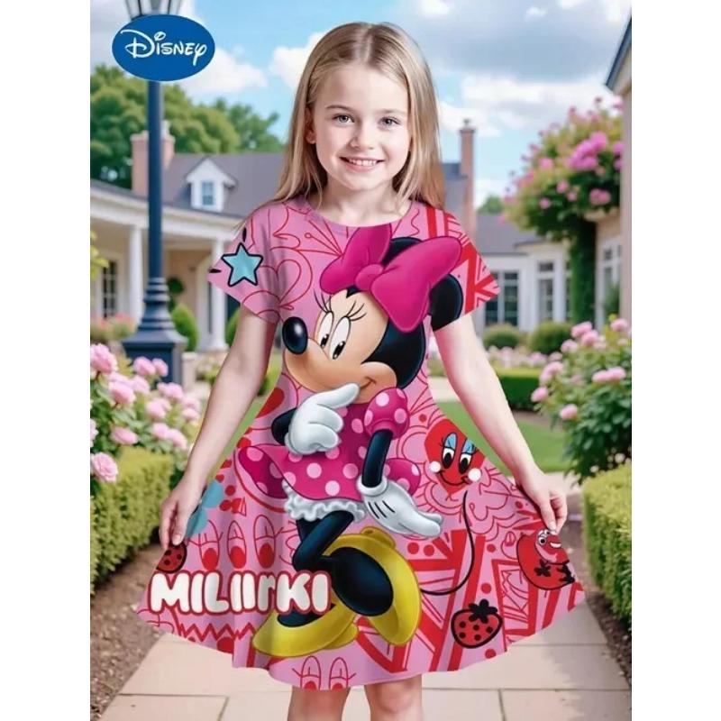 Popolare Miniso Estivo Bambina Nuova Moda Vestito Ragazza Comodo Casa Esterno Cartone Animato Carino Vestito Stampa 3D