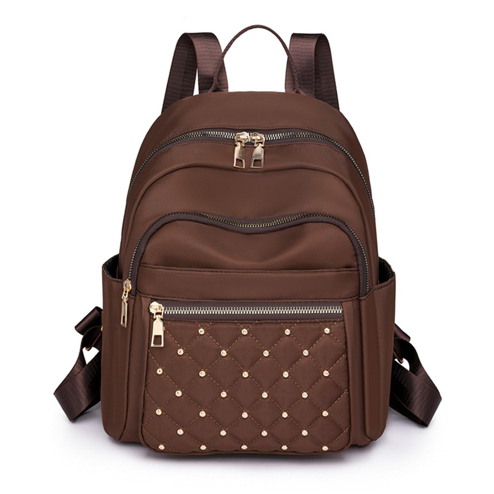 

Женский рюкзак с защитой от кражи для студентов и девочек, школьный рюкзак для отдыха на природе, с несколькими карманами, повседневные дорожные сумки для хранения вещей коричневый