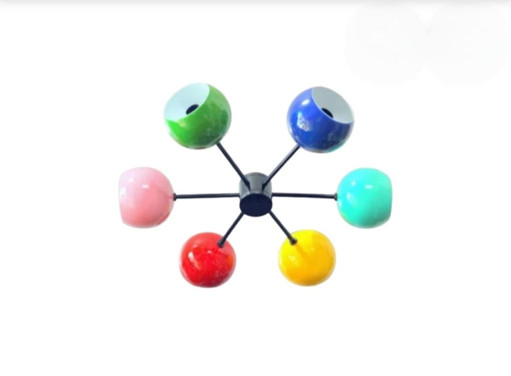 Chandelier Modern Semi Flush Ceiling Pendant Light Sputnik Mid Century Colorful Home Decor Lighting Customized Color Light Fixture Gift