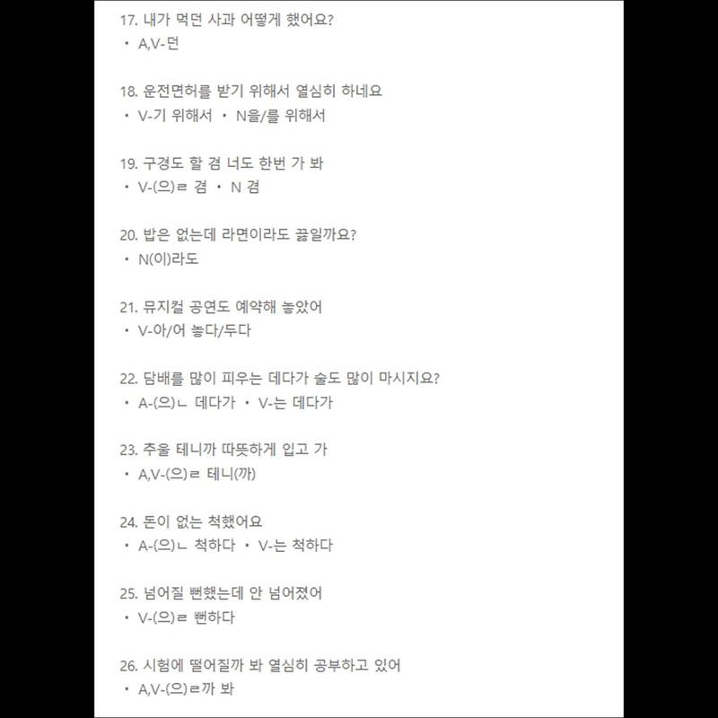 55 Korean Grammar for KIIP/TOPIK