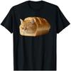 Dames Schattig Slapend Brood Meme T-shirt Kat Brood Print Korte Mouw Ronde Hals Casual Tops Zwart Zomer Dagelijkse Kleding