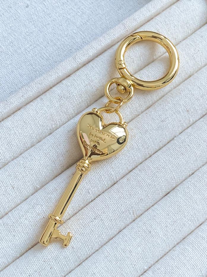 Heart Lock Keychain Set - Korean Style Couples' Bag Pendant Accessories