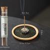 Zen Lotus Heart Sutra Incense Holder - Small Indoor Burner for Tea Ceremony and Sandalwood/Agarwood Incense