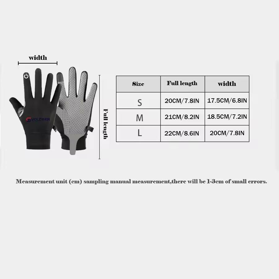 Fishing Gloves Ice Silk Touchscreen Non-Slip Fitness UV Protection Gloves Men Women Cycling Summer Motorcycle Elastic Gloves