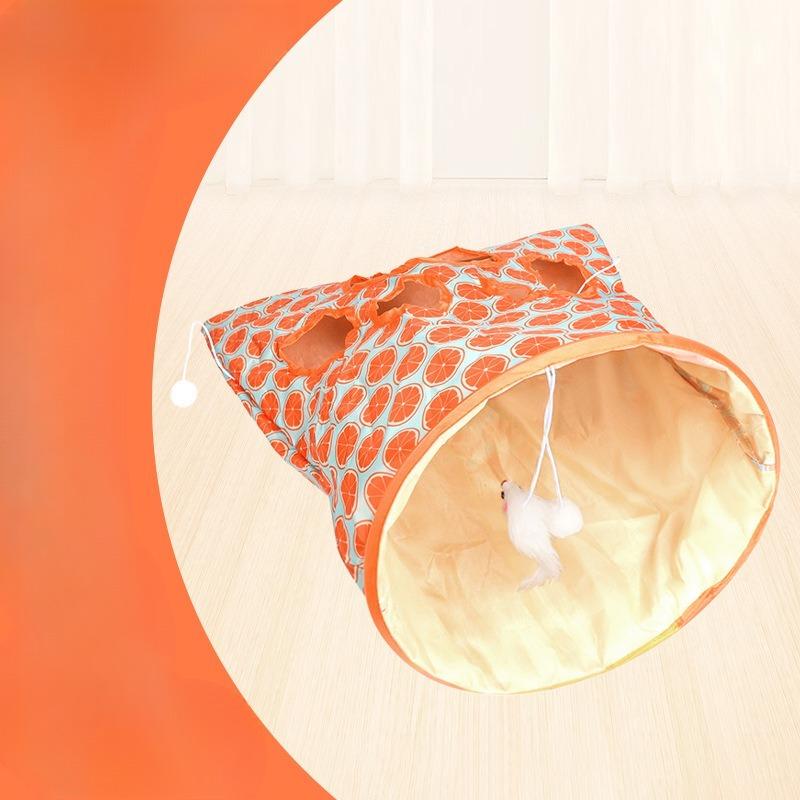 Pet Xiangpaper Cat Tunnel Foldable Crawling Ground Totoro Passage Cat Self-entertainment Toy To Amuse The Cat and Relieve Boredom