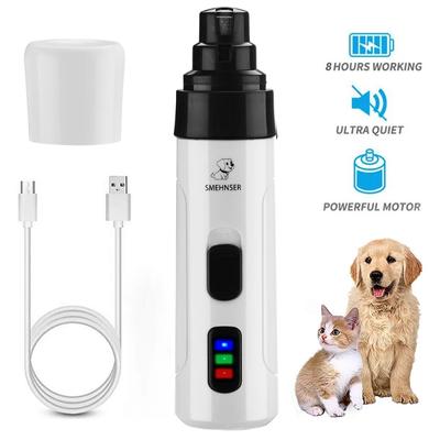 Electric Pet Nail Clippers for Dog Cat Nail Grinders Rechargeable USB Charging Pet Quiet Cat Paws Nail Grooming Trimmer Tools