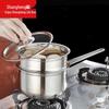 Shangheng 304 Rostfritt Stål Mjölkkastrull med Ånginsats