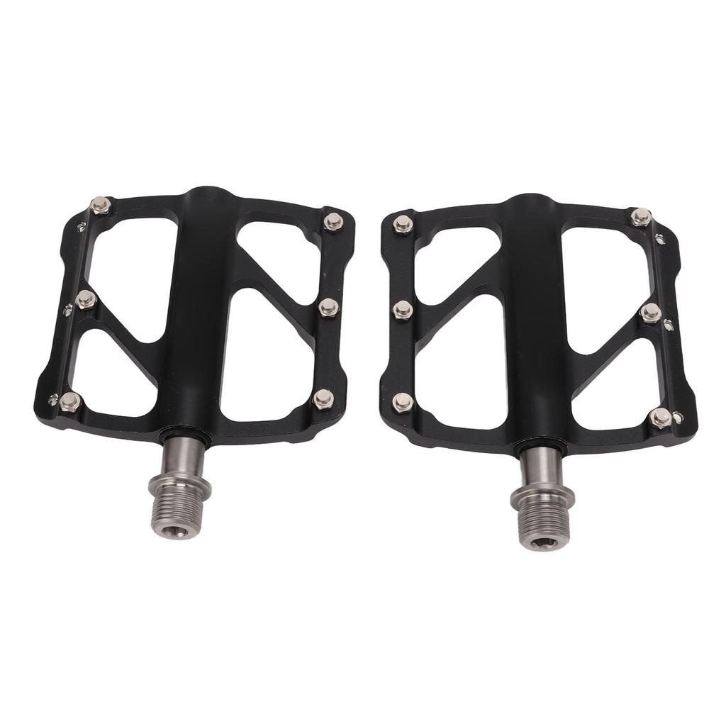 1Pair Bike Flat Platform Pedals Mountain Road Bicycle Aluminum Ultra Light with 3 Bearings for Replacement