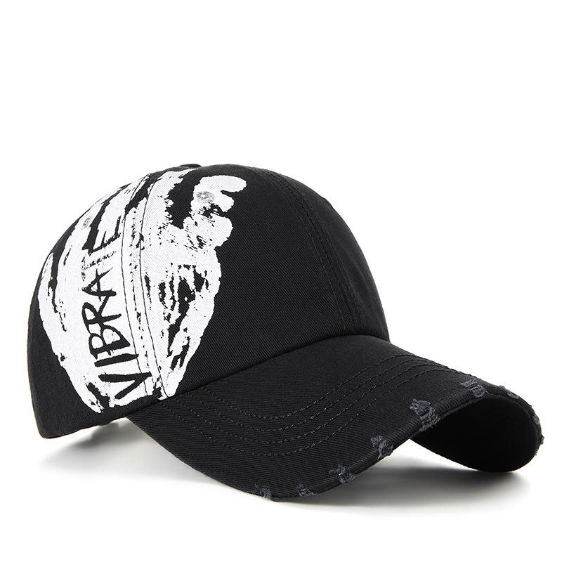 Весной и летом новая рваная уличная трендовая кепка с граффити для мальчиков и девочек — фото 9