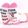 1 Pair Nurse Socks Novelty If You Can Read This Offduty Letters Jacquard Designs Comfortable Breathable Cotton Socks