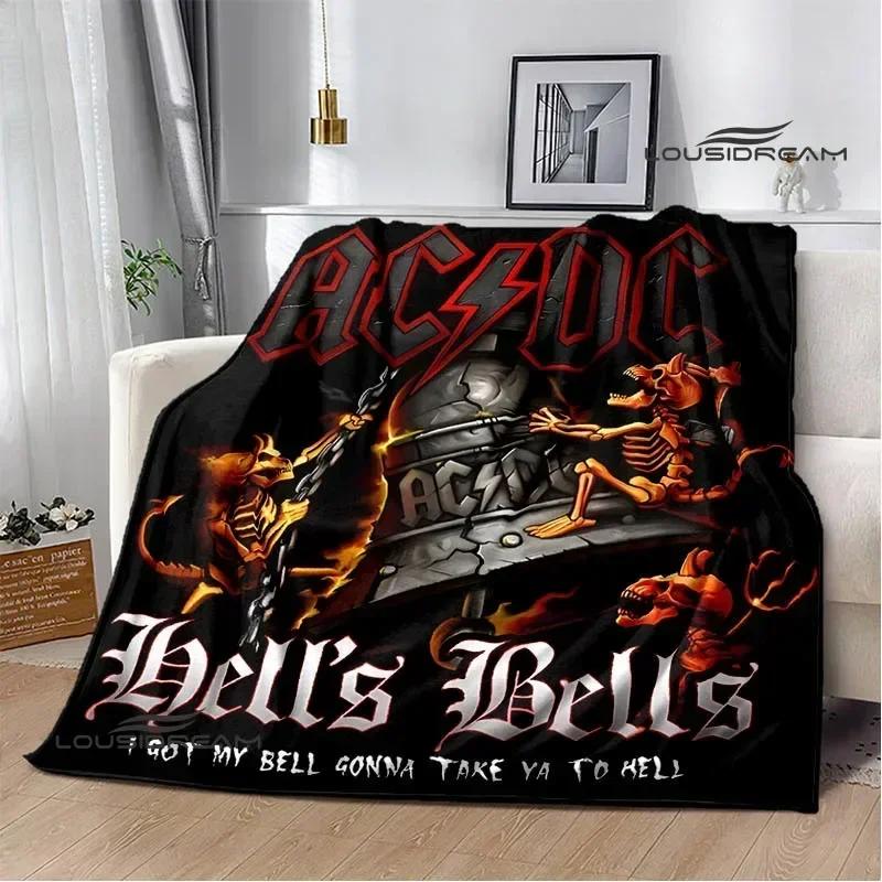 3D Retro Rock band AC/DC printed blanket Picnic blanket Warm Flannel blankets Home bed linings blankets for beds Birthday Gift