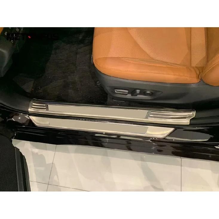 For Toyota Avalon 2018-  2024 Inner Exterior Door Sill Plate Scuff Guard Plate Welcome Pedal Entry Guard Accessories