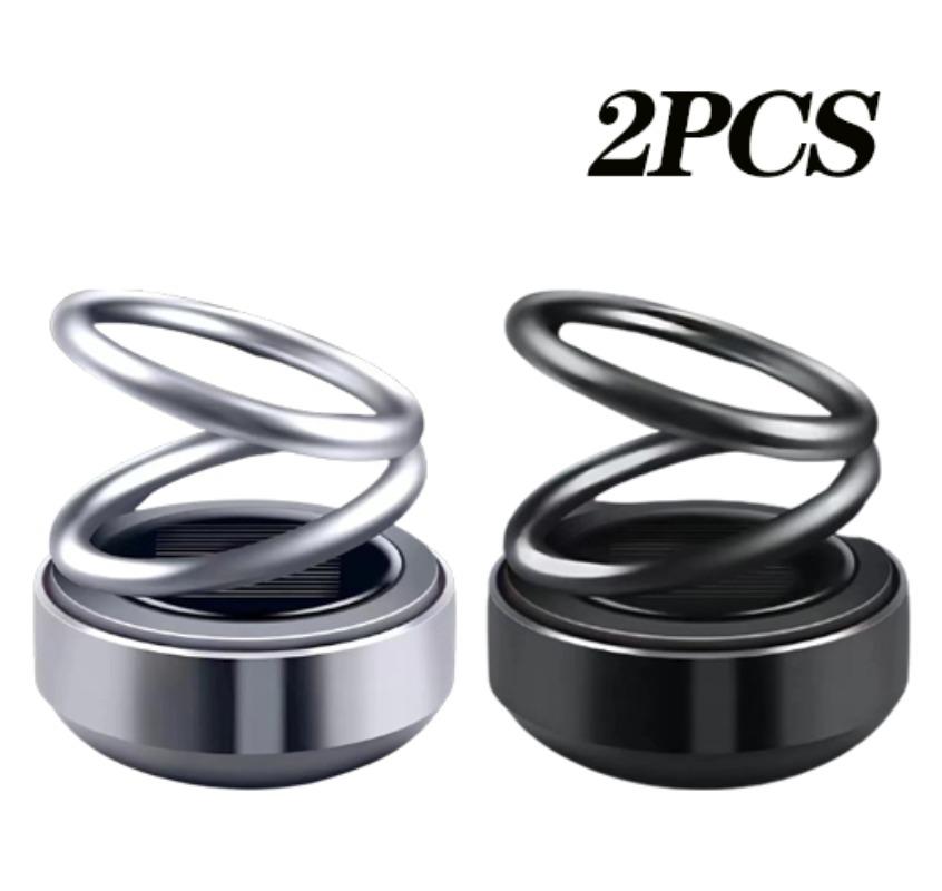 Car Aromatherapy Solar Powered Dual Ring Suspended Car Diffuser Car Air Purifier Car Perfume Ornaments Perfume Diffuser