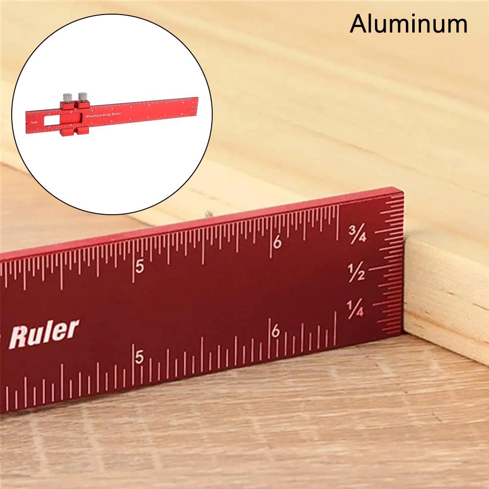 Woodworking Sliding Gauge 3pcs 18cm/23cm/33cm Woodworking Tools Ruler Measuring Tools Marking Depth Gauge Aluminum Alloy Scribe