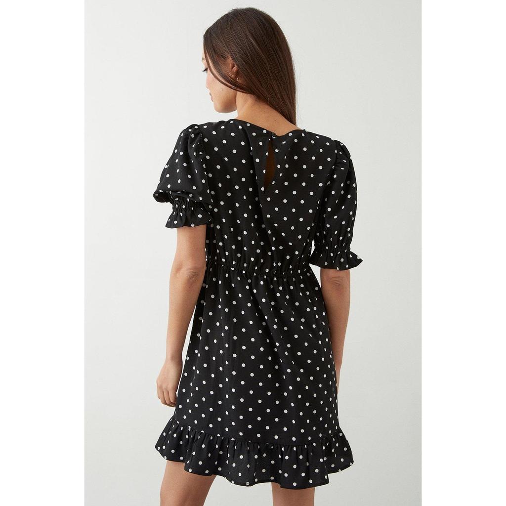 Dorothy Perkins Womens/Ladies Spotted Ruffle Hem Petite Mini Dress