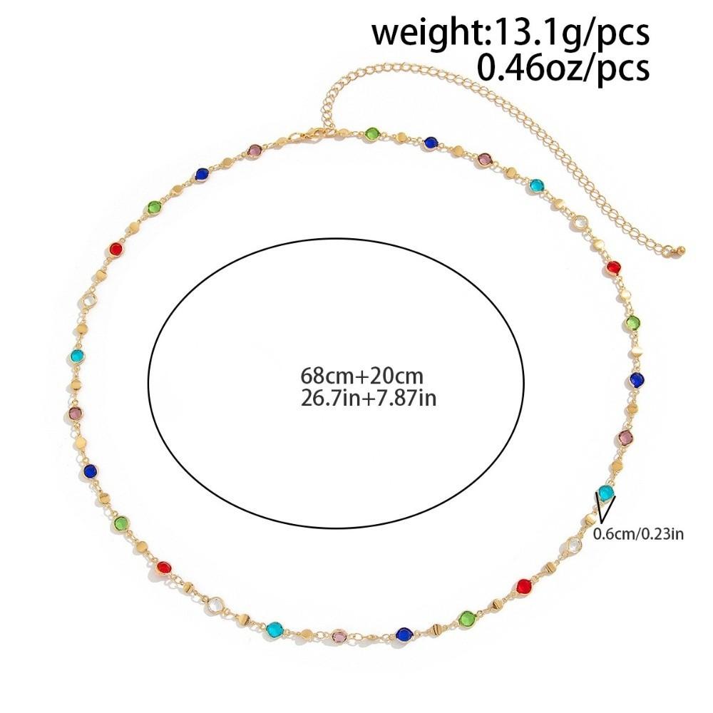 Sexy Elegant Belly Chain Colorful Crystal Waist Chain Adjustable Bikini Belt for Women