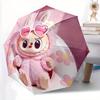 1pc Labubu Automatic Opening/closing Umbrella, Compact Travel Umbrella - - Festive Accessory, Sturdy Ribs Yy250807051