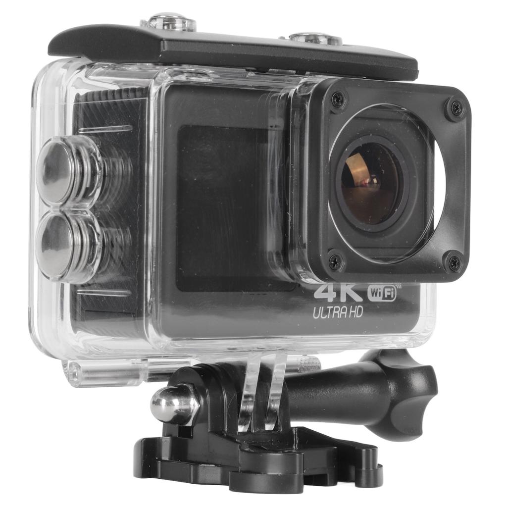 WiFi Actionkamera 4K 20MP Wasserdicht 4x Zoom 2,0 Zoll HD-Bildschirm Tragbare Sportkamera Unterwasser