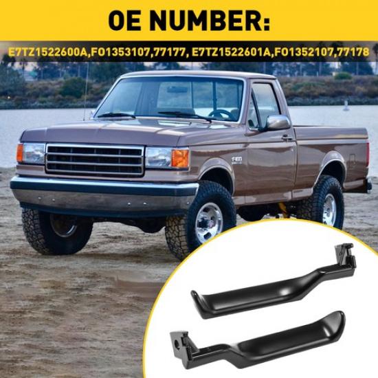 Pair Black Metal Handles LH RH Door Ide For 1987-1996 Ford Truck F150