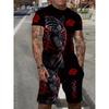 Men's Fashion Clothing, Casual Crew Neck Short Sleeve T-Shirt and Shorts Set Summer, Men's Vacation Workout