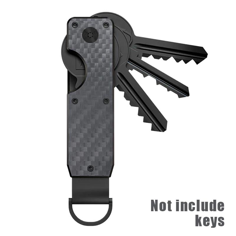 Nyckelorganisatör Kompakt Hållare Metall Nyckelring Minimalistiskt Nyckelfodral Hållare Säkerställer 1-5 Nycklar Metallnyckelring