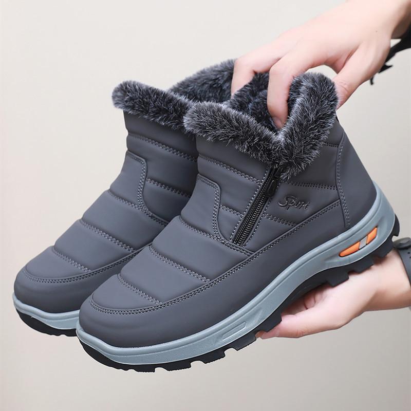 

Мужские зимние водонепроницаемые нескользящие теплые сноубутсы для пожилых 40 серый