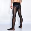 Men'S Horse Oil Stockings 360 Seamless Sexy Ultra-Thin Shiny Pantyhose Silky Tube Jj Set Airplane Socks