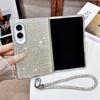 Plně diamantový kryt na telefon Bling pro Samsung Galaxy Z Fold 8 Fold 7 Fold 6 5 4 Fold8 Ultra s třpytivým řemínkem Luxusní pokovený kryt