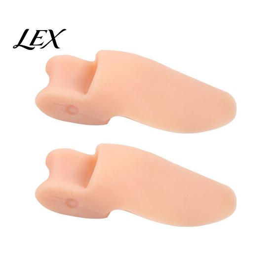 SEBS Silicone Foot Care 2PCS Gel Toe Separator, Hallux Valgus Correction And Overlapping Big Bunion Guard Corrector, Ultra-Thin Comfortable Separator