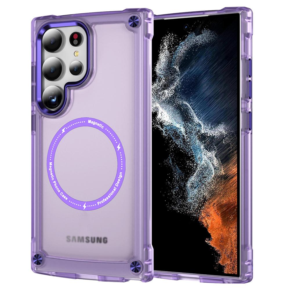 For Samsung Galaxy S25 Ultra Case Skin Touch TPU+PC Phone Cover Compatible with MagSafe
