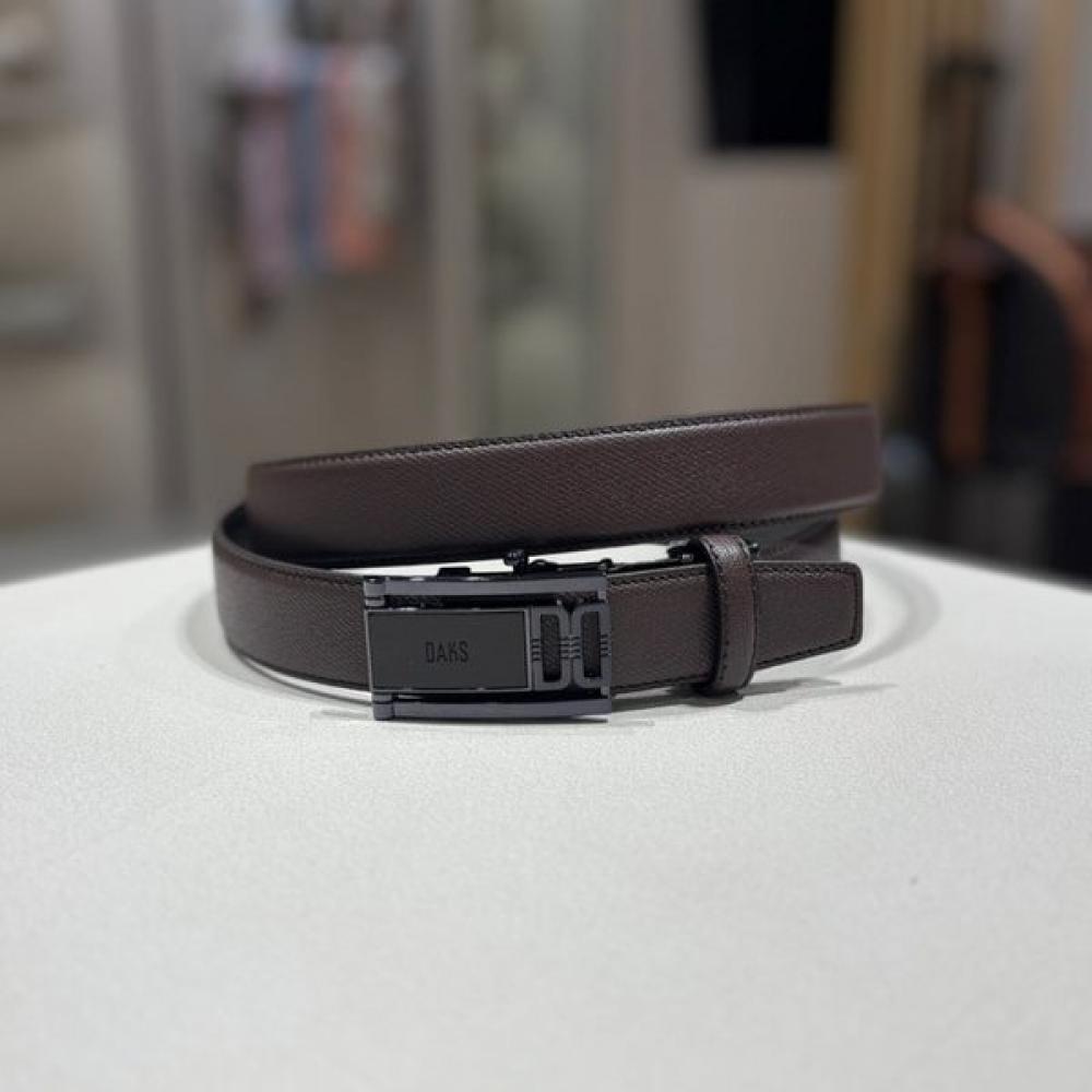 DakS Brown Twill EmboSSed Men S Cowhide Automatic Belt Dbbe5f831w3 Single option