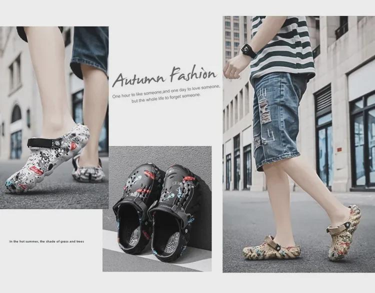 2024 Prodyšné letní plážové pantofle Baotou pro muže – Všestranné, mladistvé boty pro volný čas s dvojím účelem ve velkých velikostech.