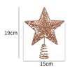 Five Pointed Star Iron Decoration, Tree Top Star Glitter, Vertical Five Pointed Star, Christmas Decoration Supplies