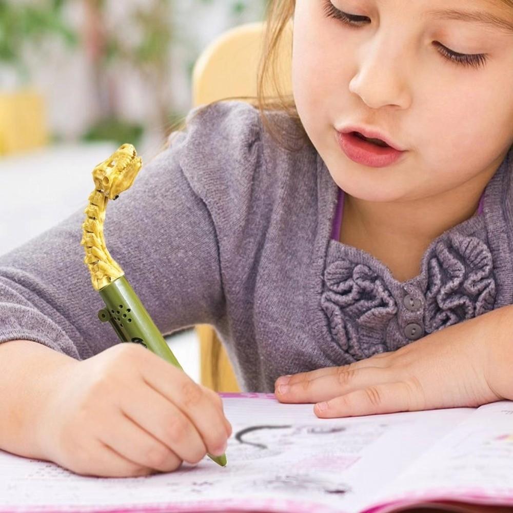 Smooth Dinosaur Gel Pen Mouth Dinosaur Ballpoint Pen New Gag Joke Prop Open  for School Office