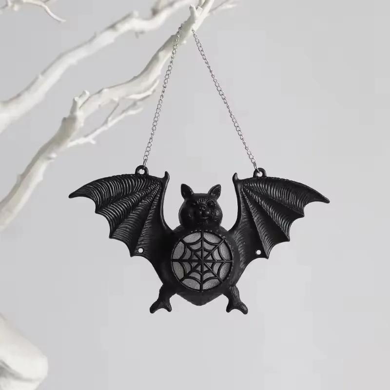 

Halloween Black Bat LED Lights Bar with Glowing Bat Pendant Scene Decoration Glowing Bat Festive Atmosphere Party Ornament