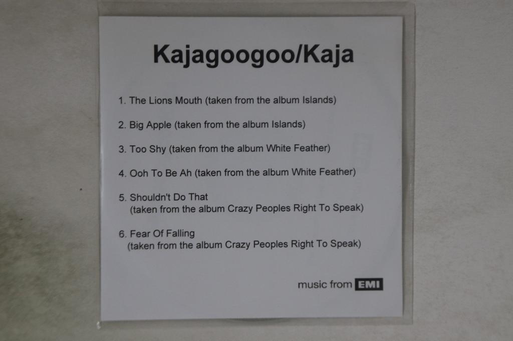 CD KAJAGOOGOO - Kaja NONEPROMO EMI Unknown Pop Used