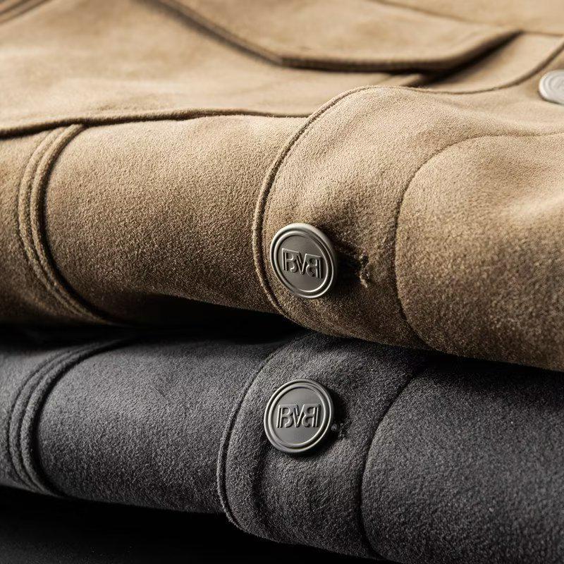 2023 Men's Suede Casual Jacket: Trendy, High-End, Stylish Spring & Autumn Attire