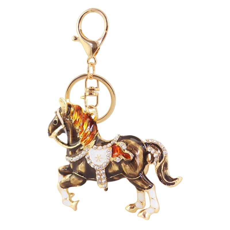Alloy Horse Charm Keychain Bag Hanging Decoration With Unique Animal Design For Fashionable Accessory And Gift Giving