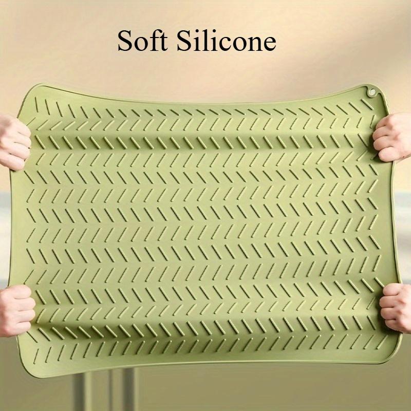 1pc Kitchen Countertop Protector with Raised Edges and Non-Slip Surface - Heat-Resistant,Scratch-Proof,Easy-to-Clean Cutting Board and Dish Drying Mat