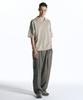 INSILENCE Folding Pintuck Wool Pants Melange Brown